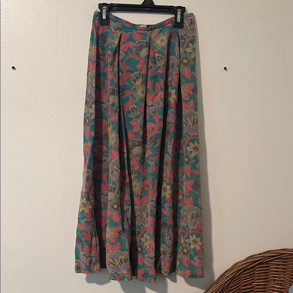 Vintage Diane Gilman Silk Midi Skirt
